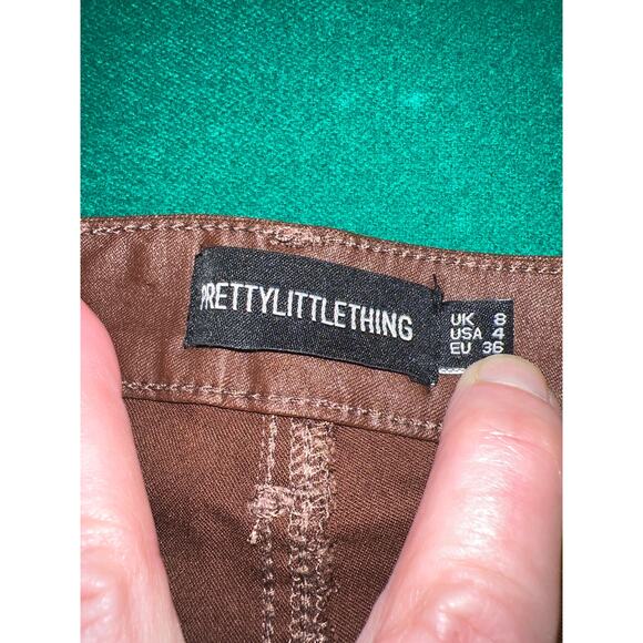 PrettyLittleThing Chocolate Coated Effect Skinny Leg Jean sz 8 - Picture 3 of 8
